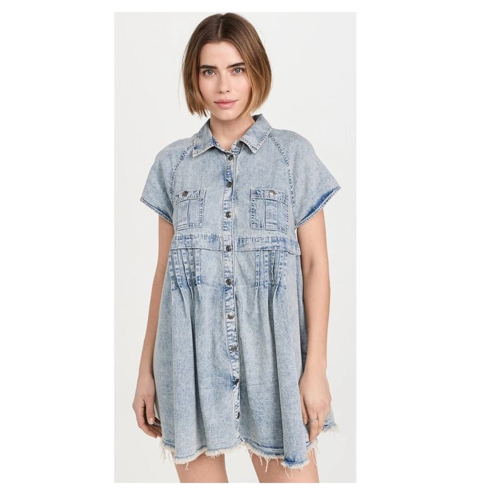 NEW Free People Ronnie Denim Dress Size Small
